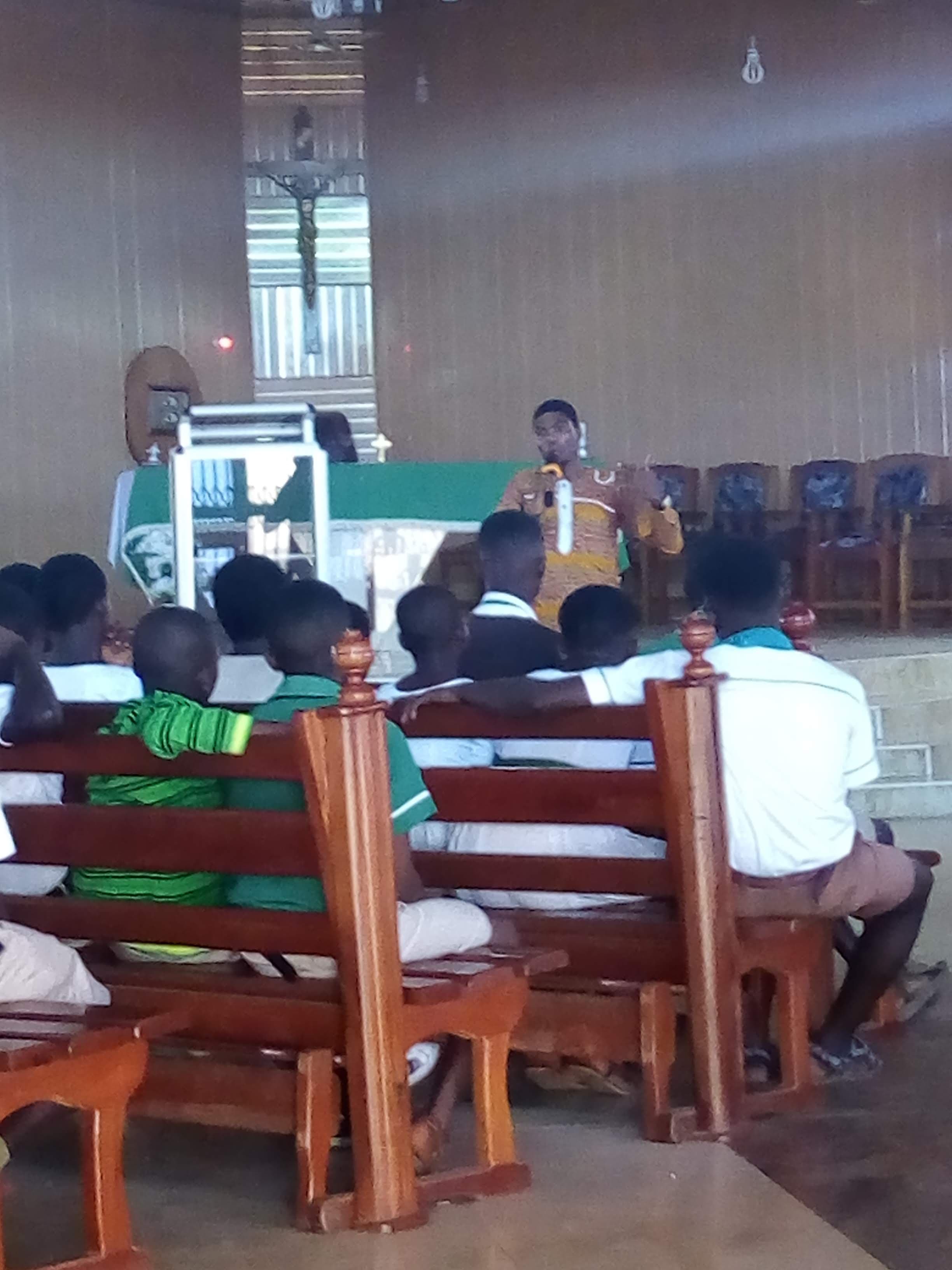 School outreach at Roman Catholic Church — Sefwi Bekwai