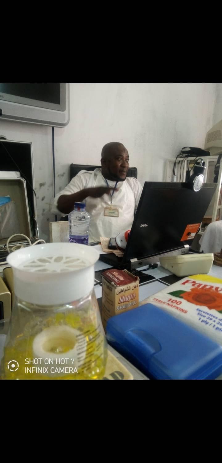 With Dr. Chichire in Bekwai hospital