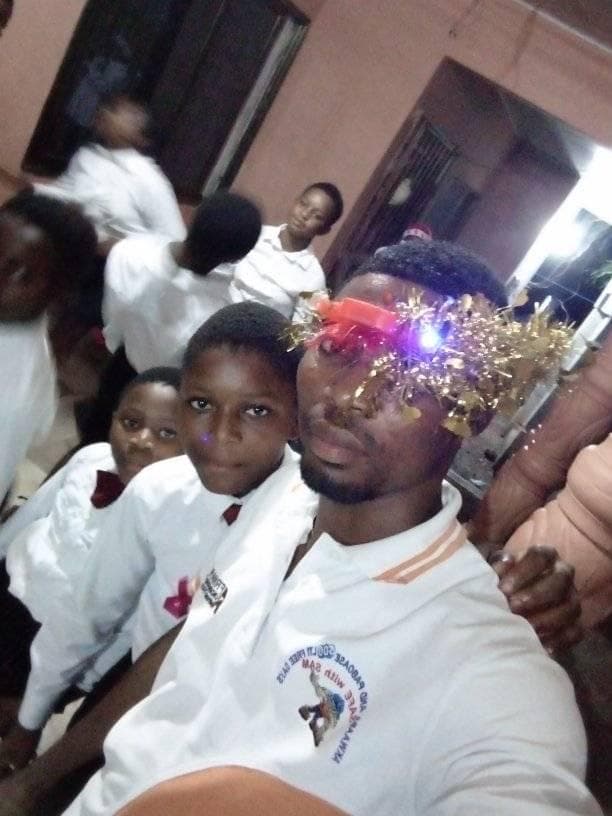 Evening class with community children